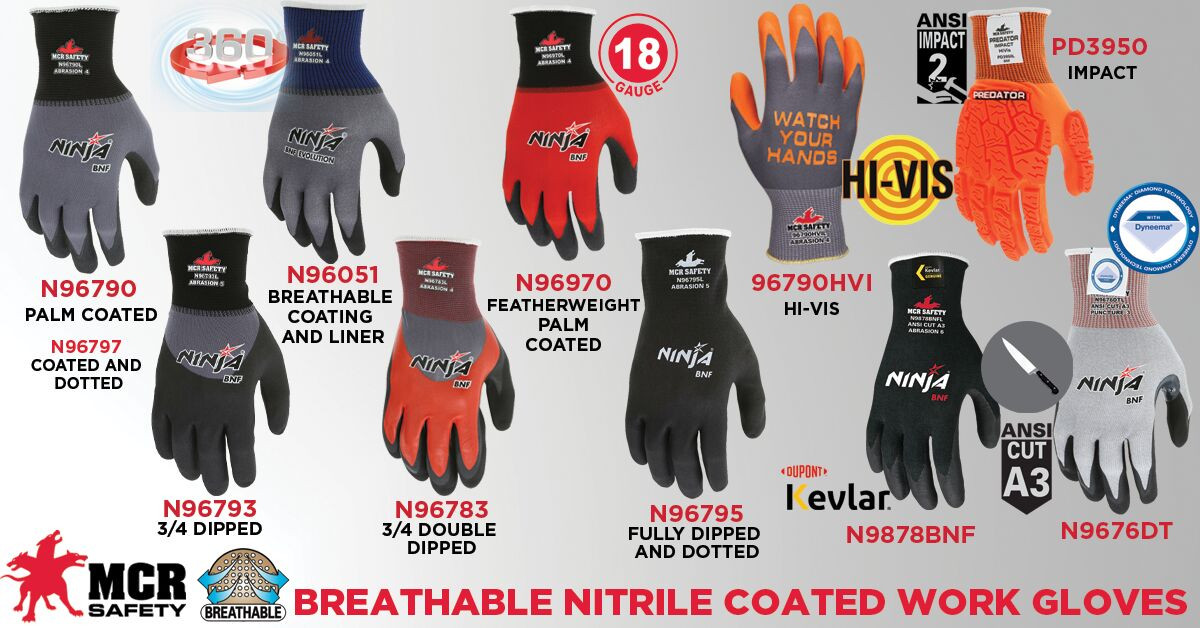 N96793 - Ninja® Nitrile Coated Work Gloves