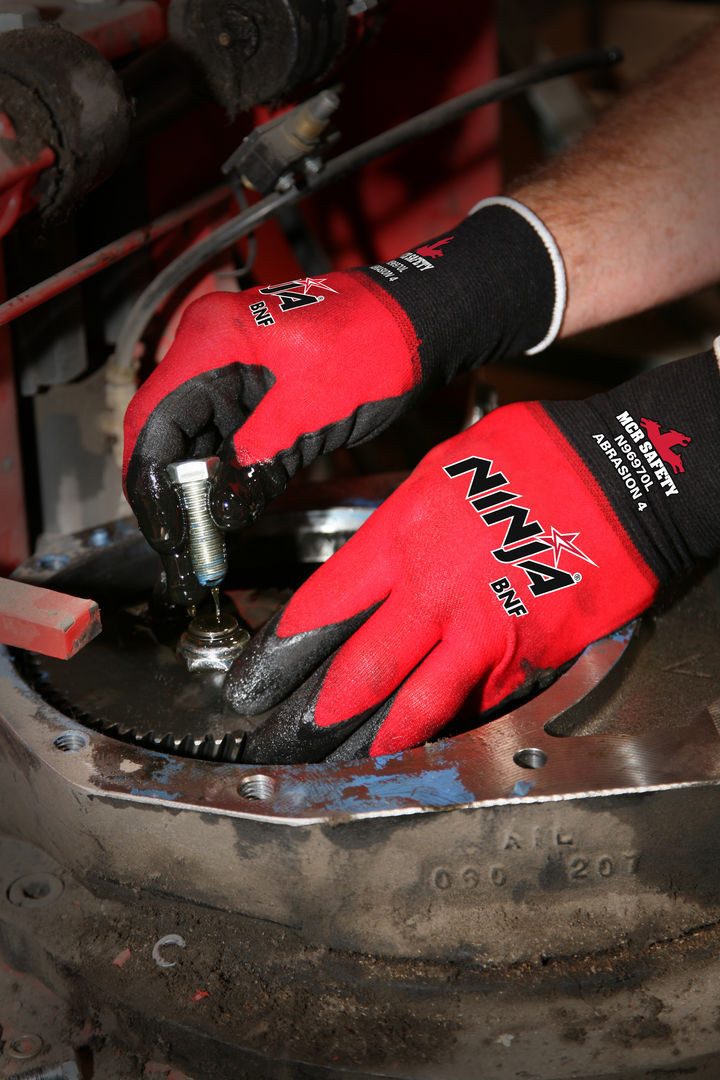 その他 SALSATION gloves Net knib-gloves N96970 - Ninja® Nitrile Coated Work Gloves