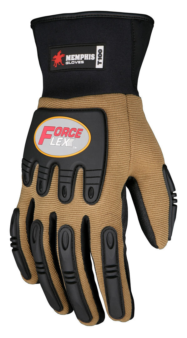 T100 - Mechanics Work Gloves TPR Back of Hand