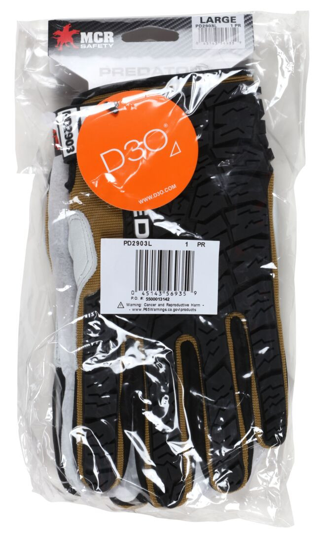 PD2903 - Mechanics Work Gloves TPR Back