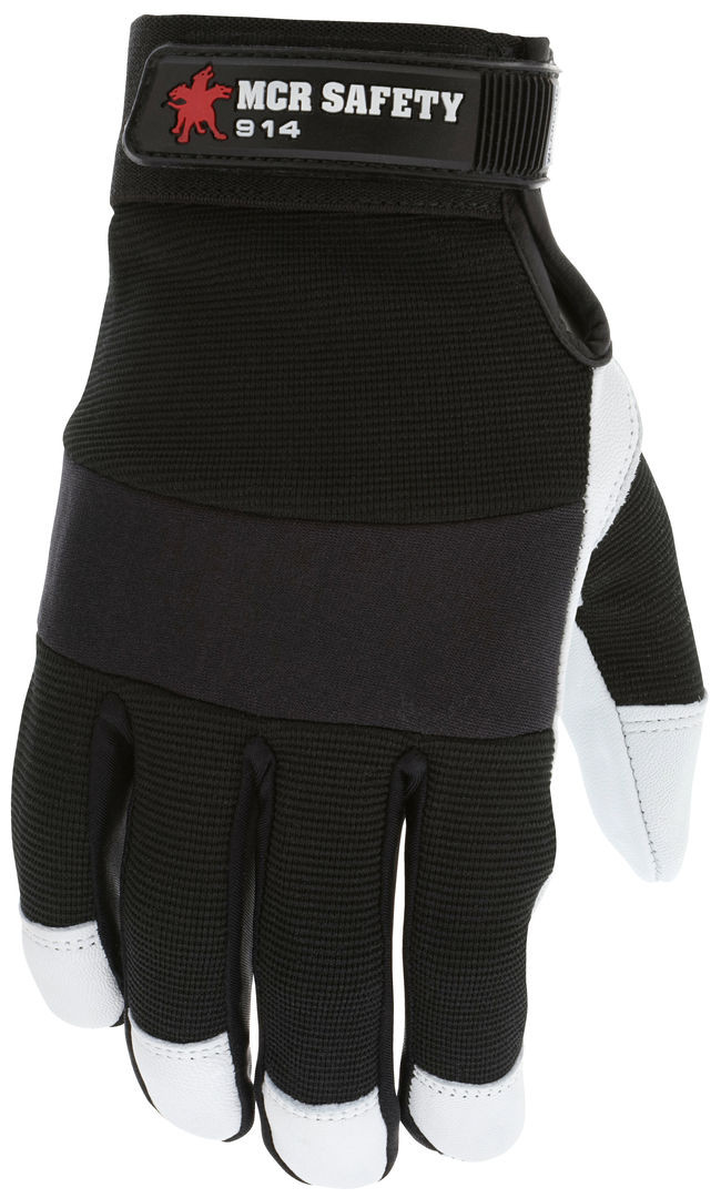 914 - Goatskin Leather Palm Adjustable Work Gloves