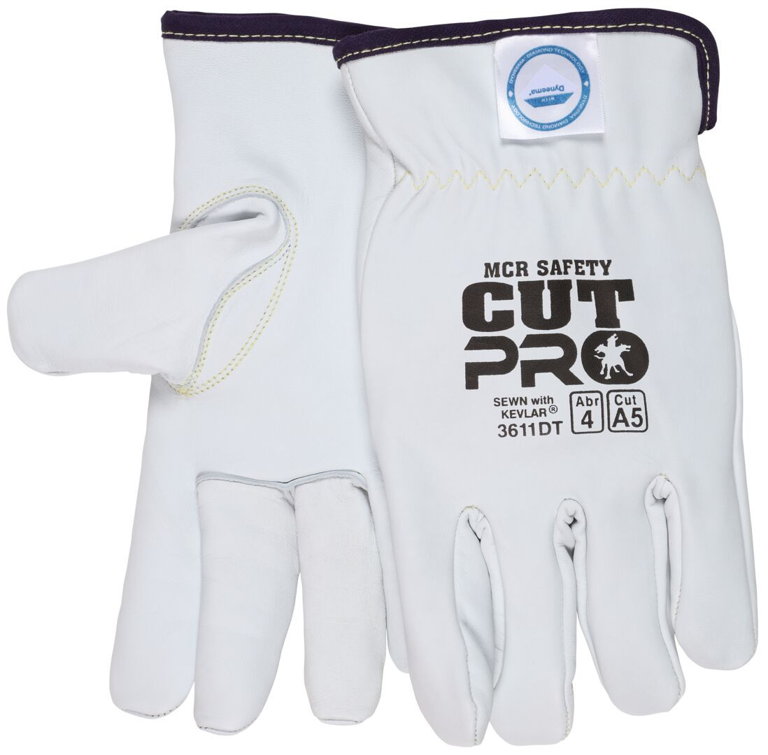3611DT - Goatskin Leather Drivers Cut Resistant Work Gloves