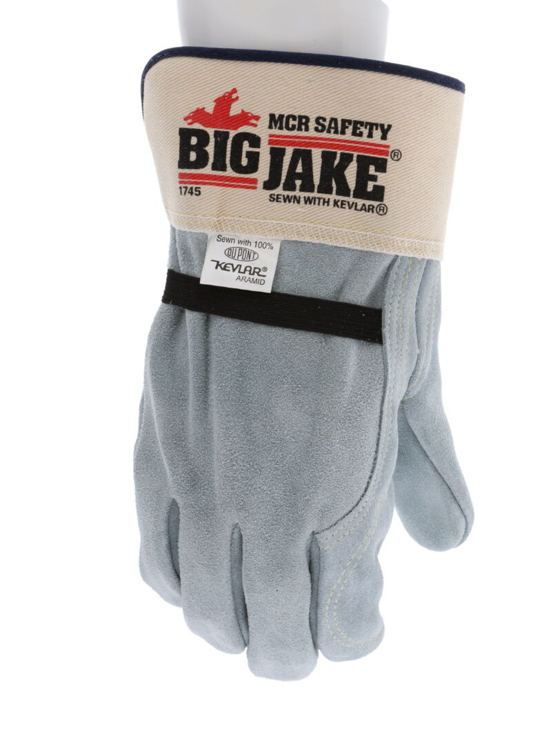 1745 - Premium Big Jake Leather Palm Work Gloves, Inner Double Palm