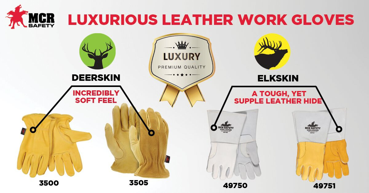 49751 - Elkskin Leather Welding Work Gloves