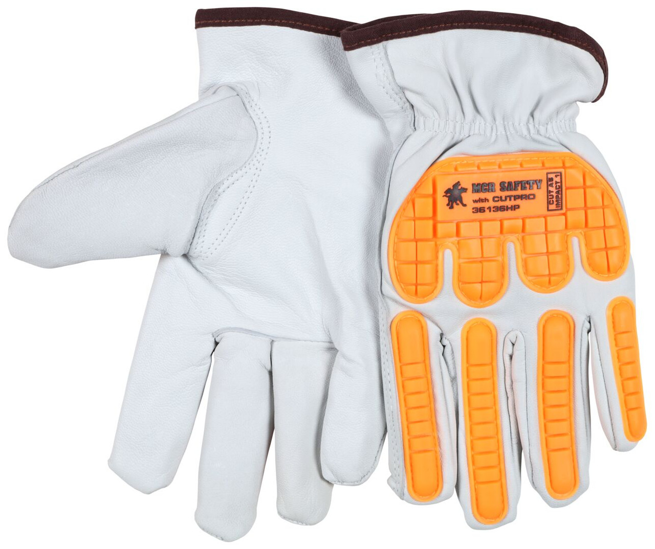 36136HP - Goatskin Leather Cut Resistant Drivers Work Gloves
