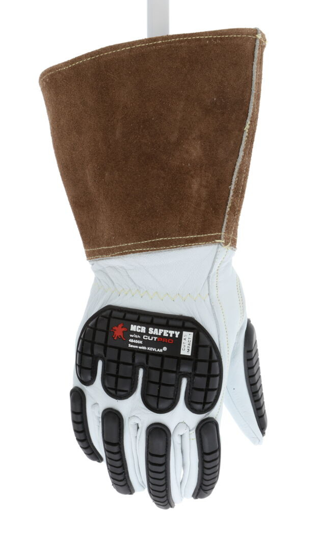 48406K - Leather Welding Work Gloves TPR back