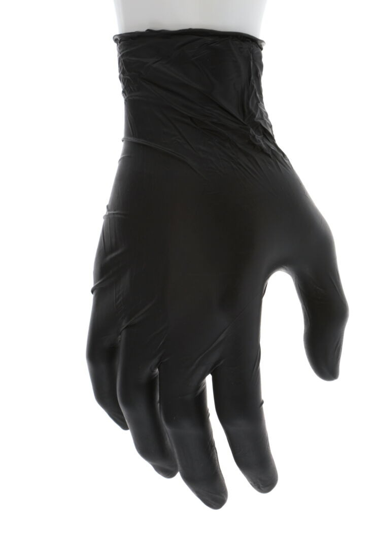 NIT645L - Powder Free Black Nitrile Disposable Gloves