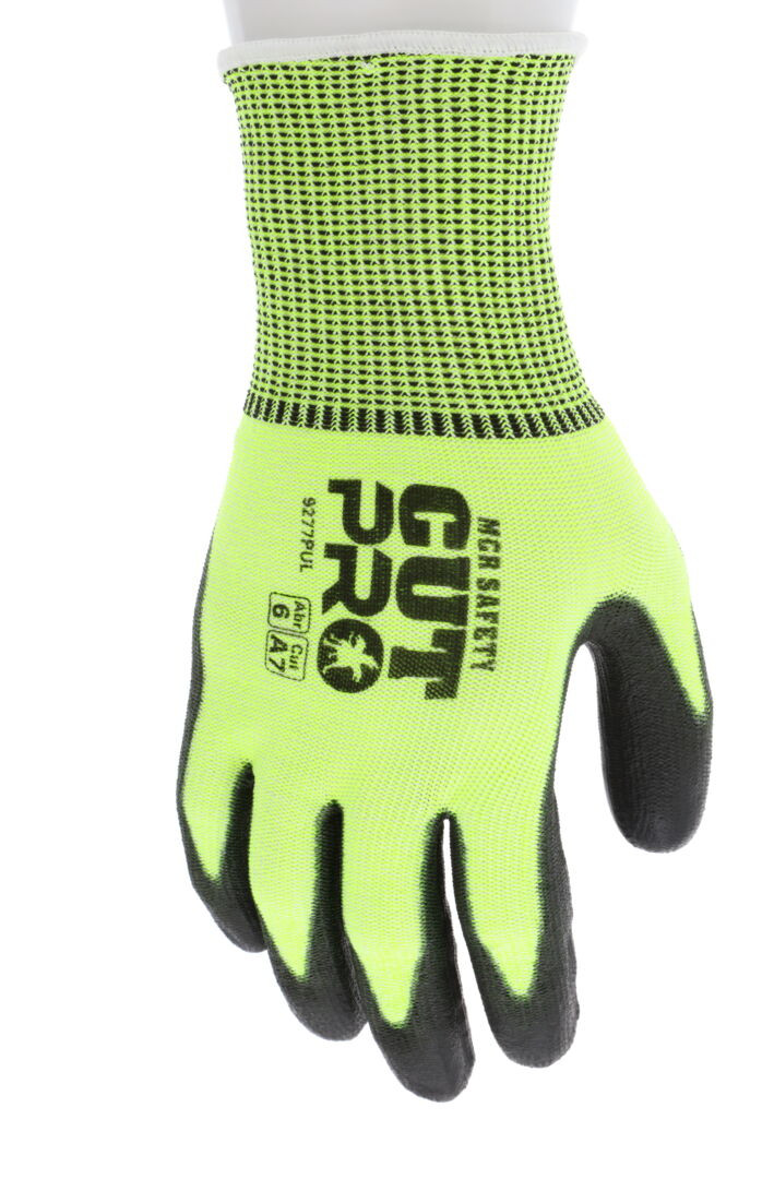 9277PU - Hi-Visibility Cut Resistant Glove PU Palm