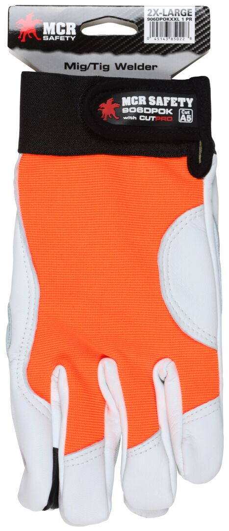 906DPOK - Goatskin Palm Mechanics Work Glove Kevlar Palm