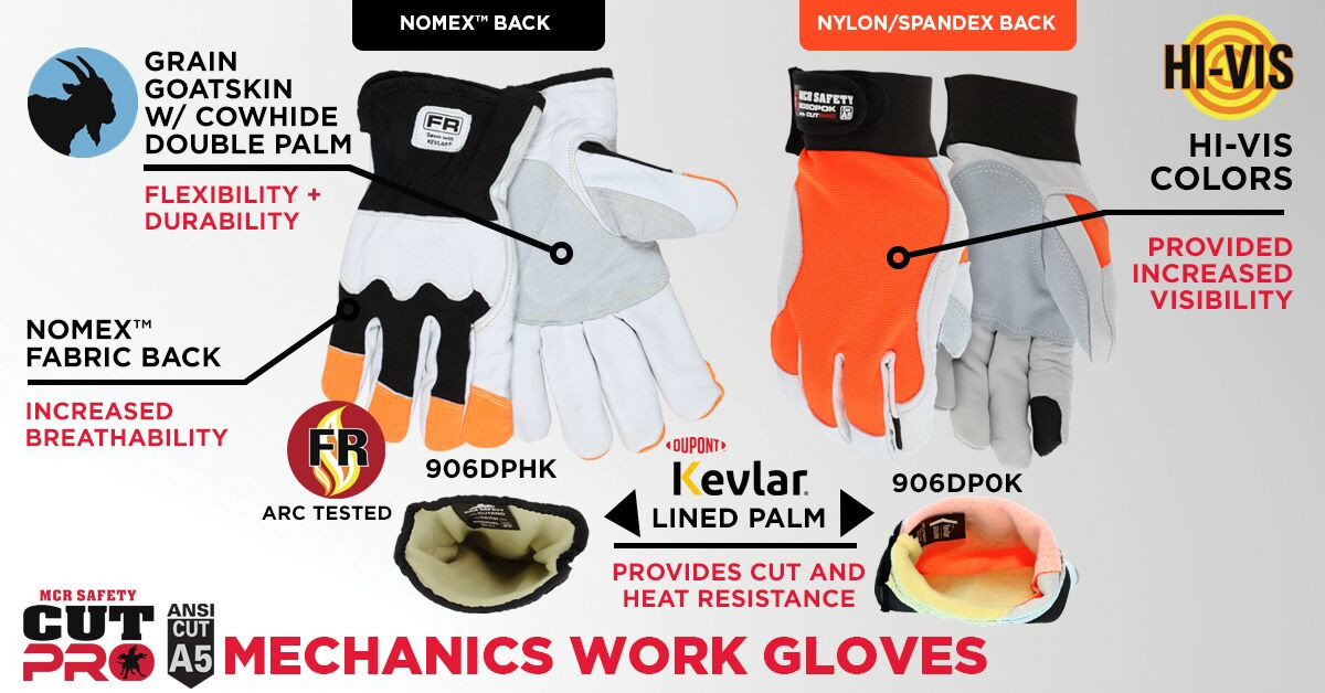 906DPHK - Kevlar® Lined Leather Driver Work Gloves