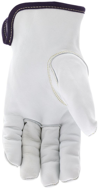 3611DT_ - 3611DTL - 121765 - Leather grip gloves palm view – premium goatskin leather enhances dexterity and grip while Dyneema® lining provides cut resistance for demanding tasks