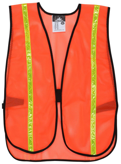 V201 - Orange Hi-Visibility Mesh Safety Vest