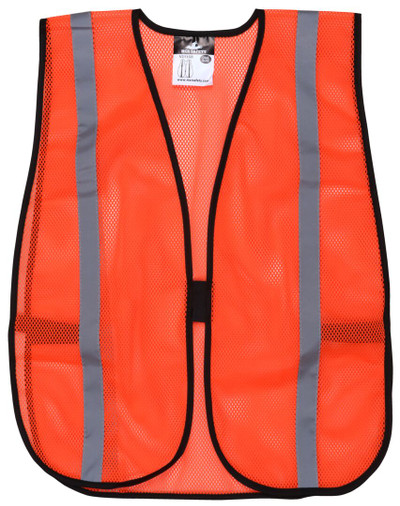V201 - Orange Hi-Visibility Mesh Safety Vest