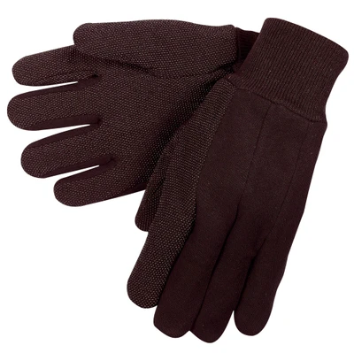 LEVEL 3D GLOVES ブラウン レザーグローブ 7800 - Dotted Brown Jersey Work Gloves