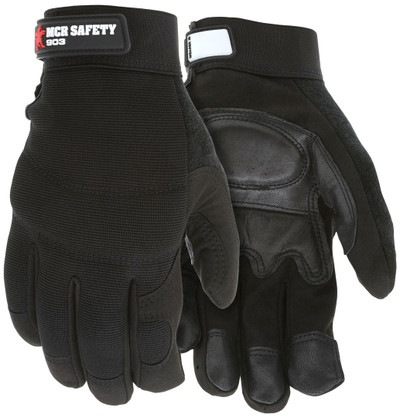 914 - Goatskin Leather Palm Adjustable Work Gloves