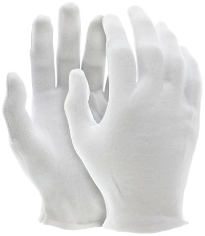 8621C - White Inspectors Lisle Cotton Gloves