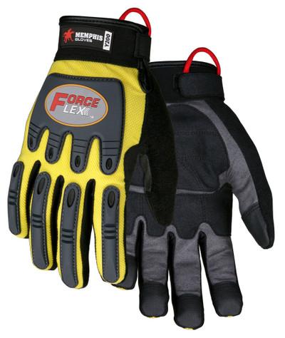 HV100 - Hi-Visibility Mechanics Work Gloves TPR Back