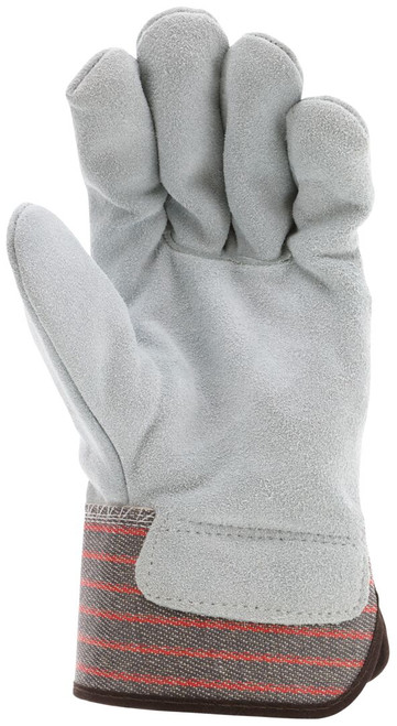 1200_ - 1200 - 124209 - Palm view of 1200 leather palm gloves with split leather palm for abrasion resistance and durability