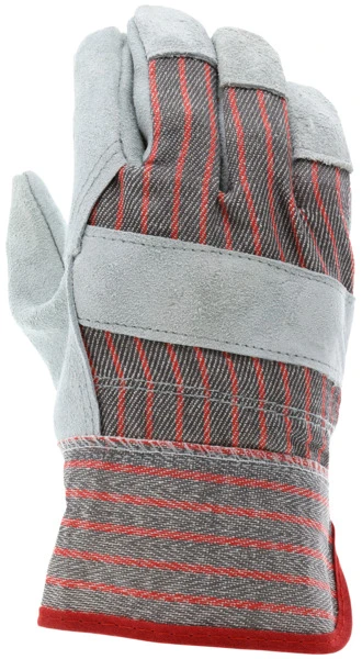 1201S_ - 1201S - 145077 - Back view of 201S work gloves with striped fabric shell and starched safety cuff in ladies sizing