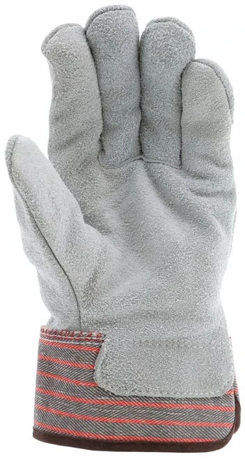 1205L_ - 1205L - 124300 - Palm view of 1205 leather palm gloves with split shoulder leather palm for abrasion resistance and durability
