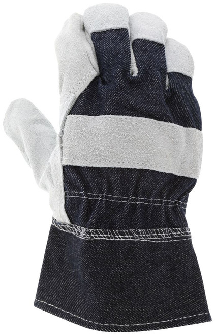 1220DX_ - 1220DX - 124606 - Back view of 1220DX work gloves with durable denim fabric shell and denim cuff