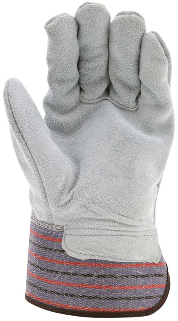 1317_ - 1317 - 125355 - Palm view of 1317 leather work gloves with split shoulder leather palm for abrasion resistance and durability