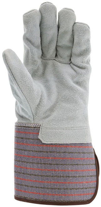 1318_ - 1318 - 125402 - Palm view of 1318 leather work gloves with split shoulder leather palm for abrasion resistance and durability