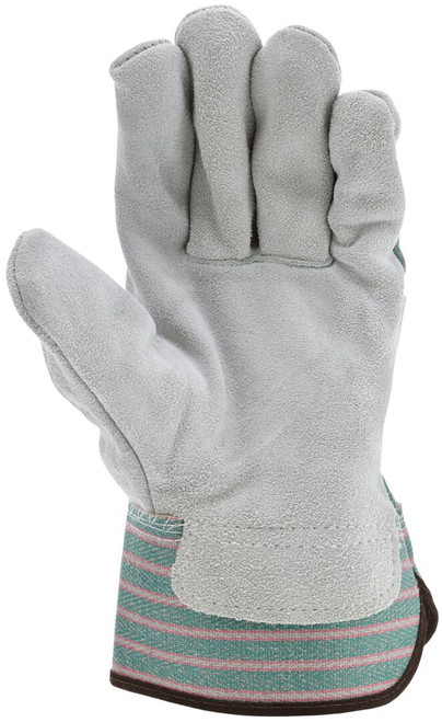 1350_ - 1350 - 125468 - Palm view of 1350 leather palm gloves with split shoulder leather palm for abrasion resistance and durability