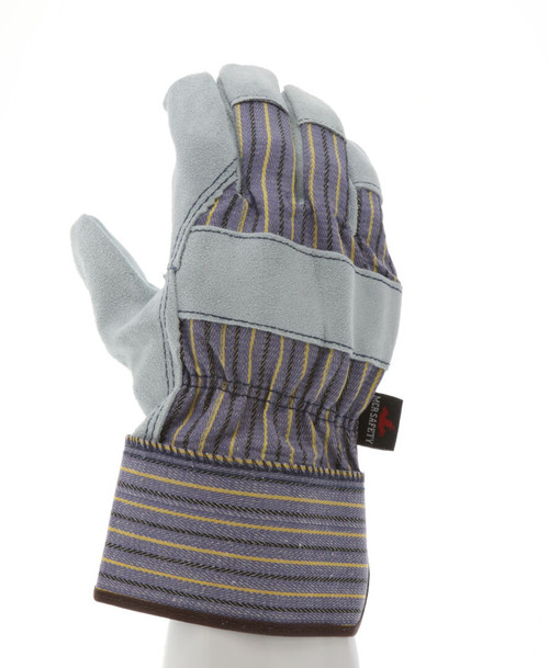1400A_ - 1400A - 125563 - 360 - Rotational view of 1400A leather palm work gloves with split shoulder leather and 2.5-inch plasticized safety cuff