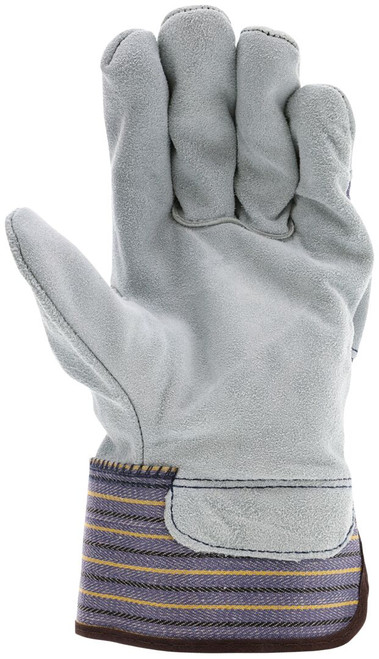 1400A_ - 1400A - 125587 - Palm view of 1400A leather palm gloves with split shoulder leather palm for abrasion resistance and durability