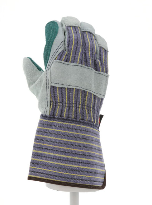 1414A - Split Leather Palm Work Gloves with Extended Cuff