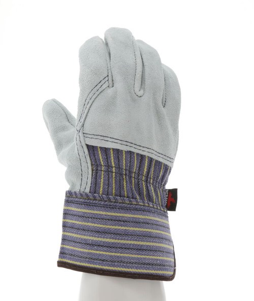 1413A_ - 1413A - 125914 - 360 - Leather palm work gloves – MCR Safety Group 1413A – split shoulder leather with 2.5-inch safety cuff for industrial and material handling use