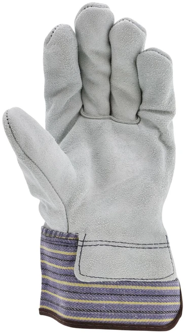1413A_ - 1413A - 125940 - Leather grip gloves palm view – select grade split shoulder leather enhances abrasion resistance and grip for material handling applications