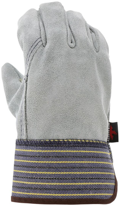 1418A - Split Leather Palm Work Gloves with Full Leather Back
