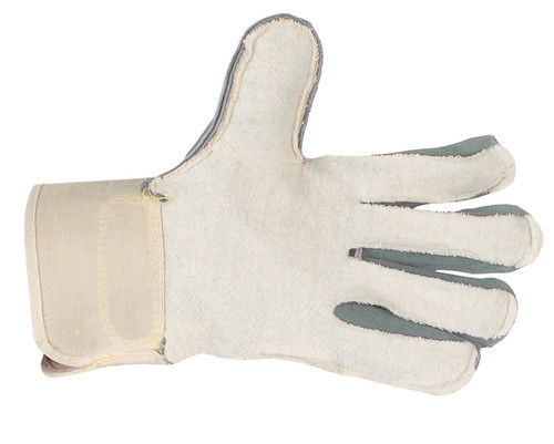 1700_ - 1700L - 122796 - Inside lining of a premium split leather palm work glove with Kevlar stitching and safety cuff.