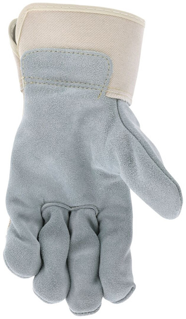 1702_ - 1702L - 38704 - Leather grip gloves palm view – Kevlar® lined palm enhances cut resistance, abrasion durability, and grip for heavy-duty material handling applications