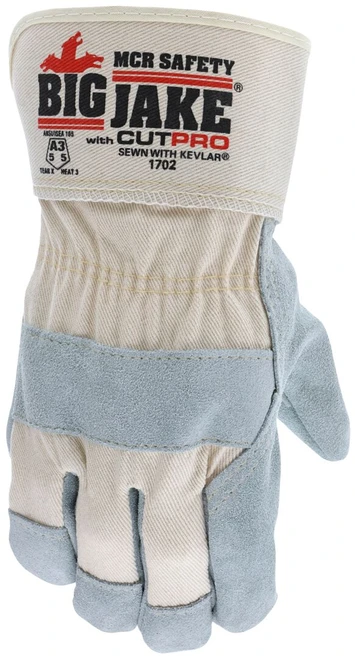 1730 - Premium Leather Palm Work Gloves Extended Cuff