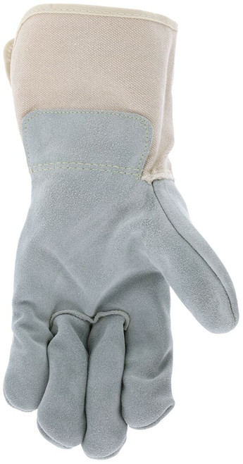 1730_ - 1730L - 123221 - Leather grip gloves palm view – premium split side leather enhances abrasion resistance and grip for heavy-duty material handling applications