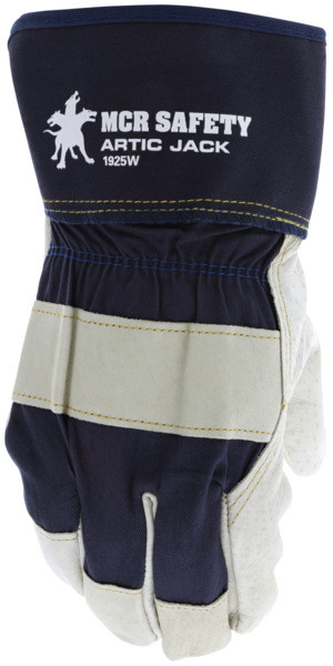 1925W_ - 1925WL - 136994 - Insulated work gloves back view – breathable fabric back with wool lining and 2.5-inch rubberized safety cuff for warmth and protection