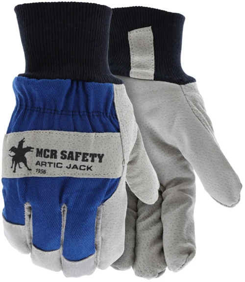 1956_ - 1956L - 144305 - Leather palm insulated gloves pair – MCR Safety Group 1956 with premium split pigskin leather, Thermosock® lining, and knit wrist for cold weather tasks