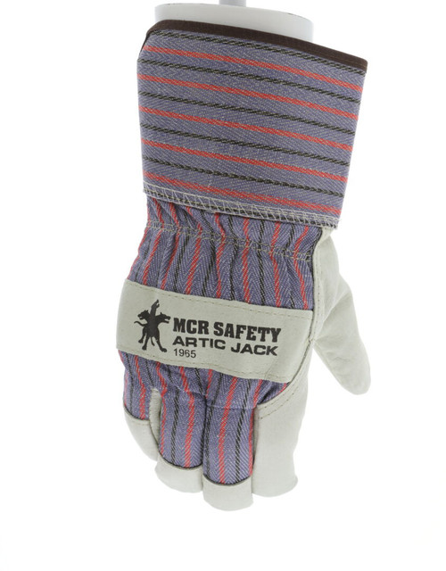 1965_ - 1965L - 123714 - 360 - Leather palm work gloves – MCR Safety Group 1965 Arctic Jack® – grain pigskin leather with Thermosock® lining and 2.5-inch safety cuff for cold work