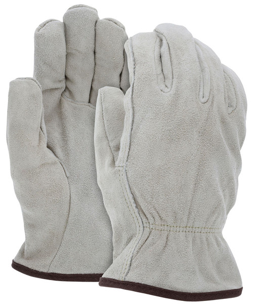 3150_ - 3150L - 27867 - Leather driver insulated gloves pair – MCR Safety Group 3150 with B grade split cow leather and fleece lining for cold weather tasks