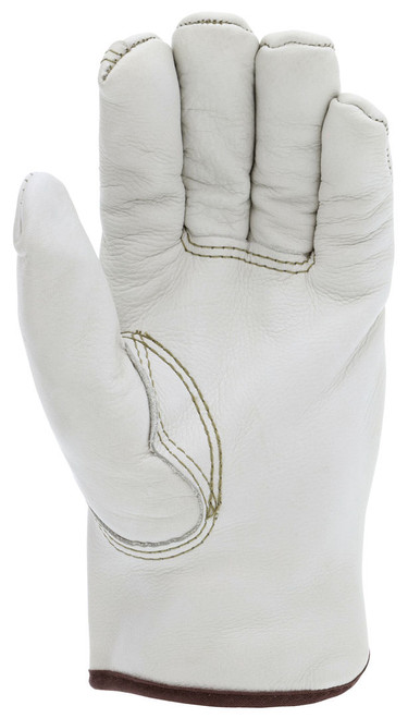 3280_ - 3280L - 25088 - Leather grip gloves palm view – grain cow leather enhances abrasion resistance and grip for material handling in cold environments