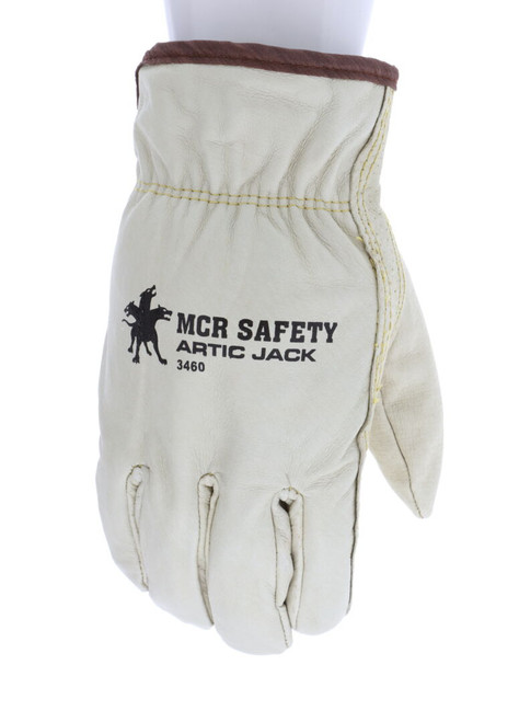 3460_ - 3460L - 123770 - 360 - Leather driver work gloves – MCR Safety Group 3460 Arctic Jack® – premium grain pigskin leather with Thermosock® insulation and keystone thumb