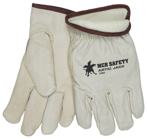 3460_ - 3460L - 123816 - Insulated leather driver gloves pair – MCR Safety Group 3460 with premium A grade grain pigskin leather and Thermosock® lining for cold weather work