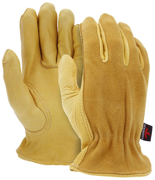 3505_ - 3505L - 23802 - Cut resistant leather driver gloves pair – MCR Safety Group 3604HP with premium A grade goatskin leather and HyperMax® HPPE protective liner