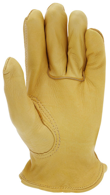 3505_ - 3505L - 23805 - Leather grip gloves palm view – premium goatskin leather enhances dexterity and grip while HyperMax® lining provides cut resistance for demanding tasks