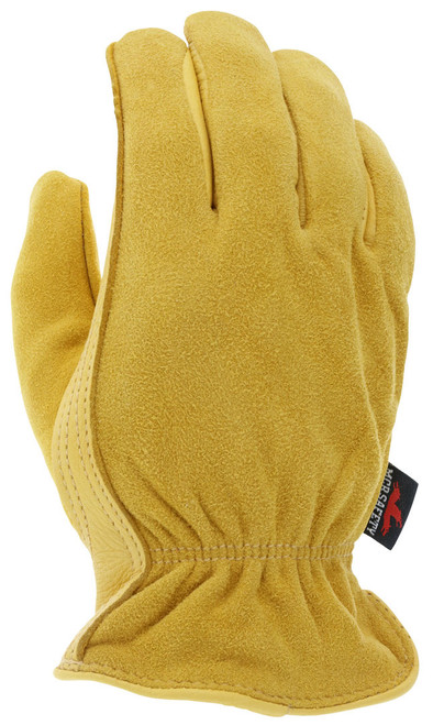 3555_ - 3555L - 27445 - Insulated work gloves back view – split deerskin back with fleece lining and keystone thumb for warmth, flexibility, and comfort