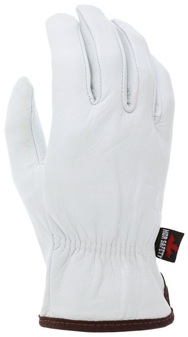 3601_ - 3601L - 23832 - Protective leather work gloves back view – premium goatskin leather with straight thumb design for flexibility and comfort during extended wear