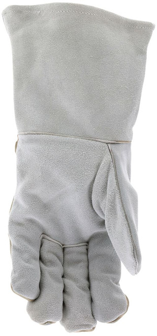 4150_ - 4150 - 120981- Leather grip gloves palm view – shoulder leather construction enhances durability and grip for welding, fabrication, and metalworking applications